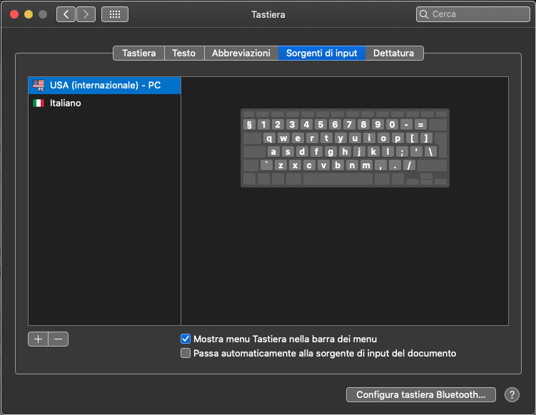 Impostazione macOS