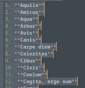 Multi Cursor List